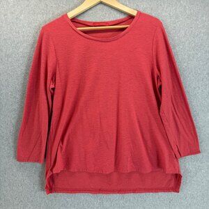 Cut‎ Loose Watermelon Pink 3/4 Sleeve Shirt Top Casual Everyday Wear Size Large